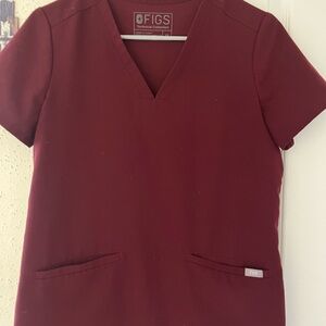FIGS Women's Burgundy Top